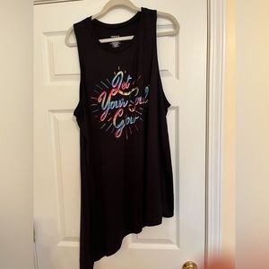 Barely worn asymmetrical tank